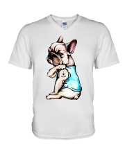 I Love Dog Mom V-Neck T-Shirt tile