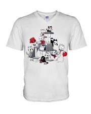 Cats Horror V-Neck T-Shirt tile