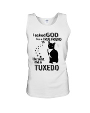 I Asked God For True Friend So He Sent Me Tuxedo Unisex Tank tile
