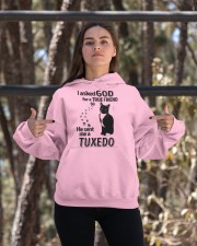 I Asked God For True Friend So He Sent Me Tuxedo Hooded Sweatshirt apparel-hooded-sweatshirt-lifestyle-05