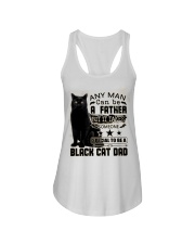 Black Cat Dad Ladies Flowy Tank tile