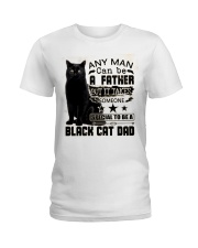 Black Cat Dad Ladies T-Shirt tile