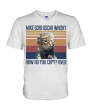 Mike Echo Oscar Whisky V-Neck T-Shirt tile