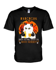 Beer Because 2020 Is Boo Sheet V-Neck T-Shirt tile