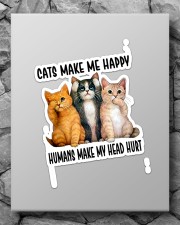 Cats Make Me Happy Sticker Sticker - Single (Vertical) aos-sticker-single-vertical-lifestyle-front-09