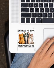 Cats Make Me Happy Sticker Sticker - Single (Vertical) aos-sticker-single-vertical-lifestyle-front-11