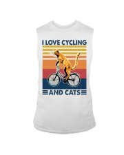 I Love Cycling And Cats Sleeveless Tee tile