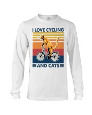 I Love Cycling And Cats Long Sleeve Tee tile