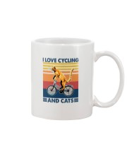 I Love Cycling And Cats Mug tile