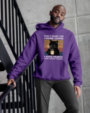 That's What I Do I Drink Coffee I Hate People Hooded Sweatshirt apparel-hooded-sweatshirt-lifestyle-front-10