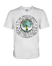 I See Trees Of Green Red Roses Too V-Neck T-Shirt tile