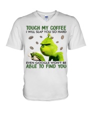 Touch My Coffee I Will Slap You So Hard V-Neck T-Shirt tile