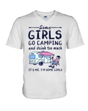 Some Girls Go Camping And Drink Too Much V-Neck T-Shirt tile