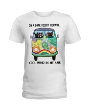 On A Dark Desert Highway Cool Wind In My Hair Ladies T-Shirt tile