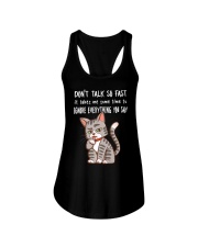 Don't Talk So Fast Ladies Flowy Tank tile