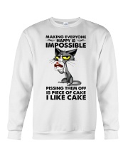 Pissing Them Off Is Piece Of Cake I Like Cake Crewneck Sweatshirt tile