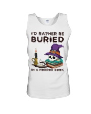I'd Rather Be Buried In A Horror Book Unisex Tank tile