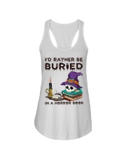 I'd Rather Be Buried In A Horror Book Ladies Flowy Tank tile