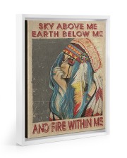 Sky Above Me Earth Below Me And Fire Within Me Floating Framed Canvas Prints White tile