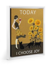 Today I Choose Joy Style 2 Floating Framed Canvas Prints White tile