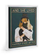 And She Lived Happily Ever After Style 2 Floating Framed Canvas Prints White tile