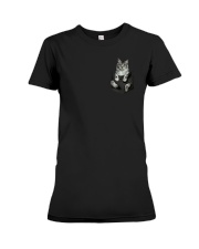 Maine Coon Cat Pocket Premium Fit Ladies Tee tile