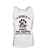 Dogs Make Me Happy Unisex Tank tile