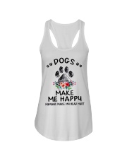 Dogs Make Me Happy Ladies Flowy Tank tile