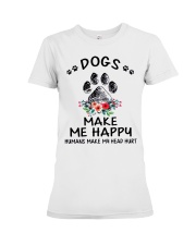 Dogs Make Me Happy Premium Fit Ladies Tee tile