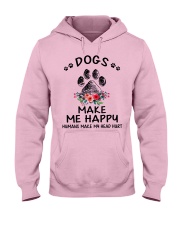 Dogs Make Me Happy Hooded Sweatshirt front
