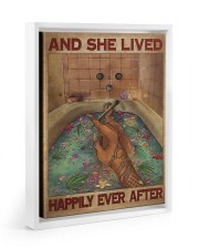 And She Lived Happily Ever After Floating Framed Canvas Prints White tile