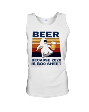 Beer Because 2020 Is Boo Sheet Unisex Tank tile