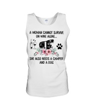 A Woman Also Needs A Camper And A Dog Unisex Tank tile