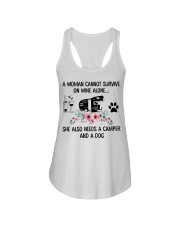 A Woman Also Needs A Camper And A Dog Ladies Flowy Tank tile