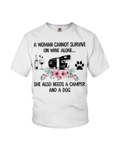 A Woman Also Needs A Camper And A Dog Youth T-Shirt tile