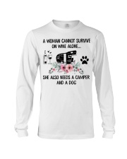 A Woman Also Needs A Camper And A Dog Long Sleeve Tee tile