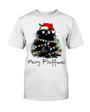 Black Cat Merry Fluffmas Classic T-Shirt tile