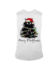 Black Cat Merry Fluffmas Sleeveless Tee tile