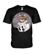 Cat Astronaut V-Neck T-Shirt tile