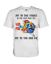 Joys To The Fishes V-Neck T-Shirt tile