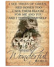 Owl I see trees of green red roses too 11x17 Poster front
