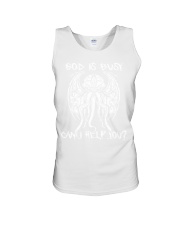 Cthulhu God is busy can I help you shirt Unisex Tank tile