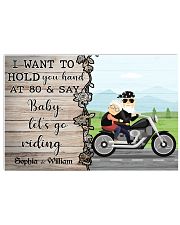 Biker I want to hold your hand say riding poster 24x16 Poster thumbnail