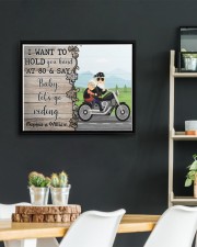Biker I want to hold your hand say riding poster 14x11 Black Floating Framed Canvas Prints aos-floating-framed-canvas-pgw-14x11-black-lifestyle-front-03