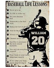 Baseball life lessons never give up it's ok poster 11x17 Poster front