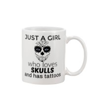 Just a girl who loves skulls and has tattoos mug Mug front
