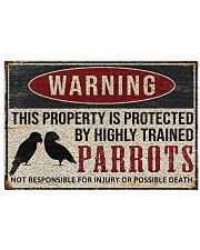 Parrots warning this property is protected poster 24x16 Poster front