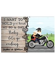 Biker I want to hold you hand at 80 riding poster 17x11 Poster front