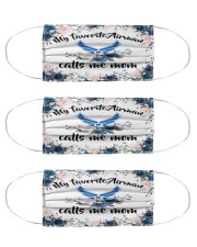 My favorite Airman calls me mom face mask Cloth Face Mask - 3 Pack front