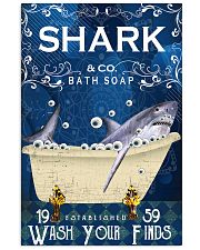 Shark bath soap wash your finds poster 11x17 Poster front